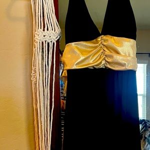Black with gold accent